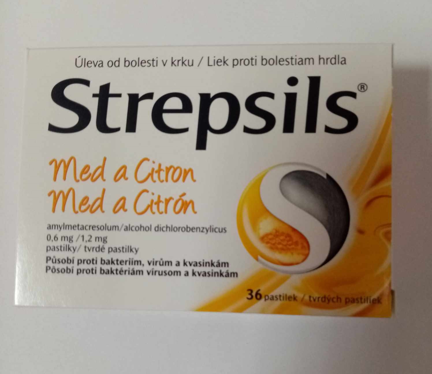 Strepsils Med a Citrón